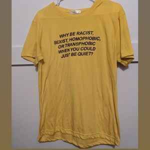 Yellow Anti Discrimination Shirt